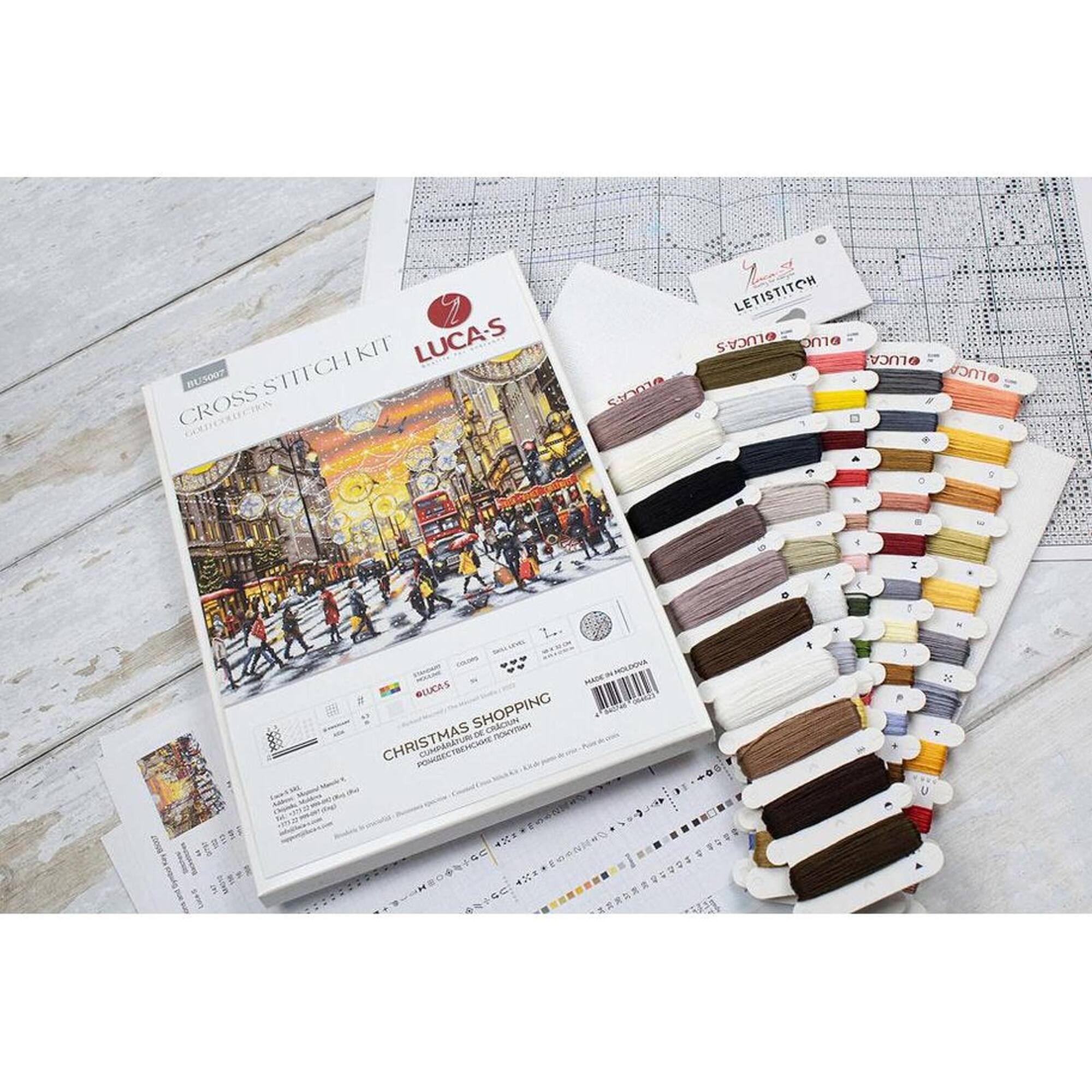 Luca-S Christmas Shopping Counted Cross Stitch Kit